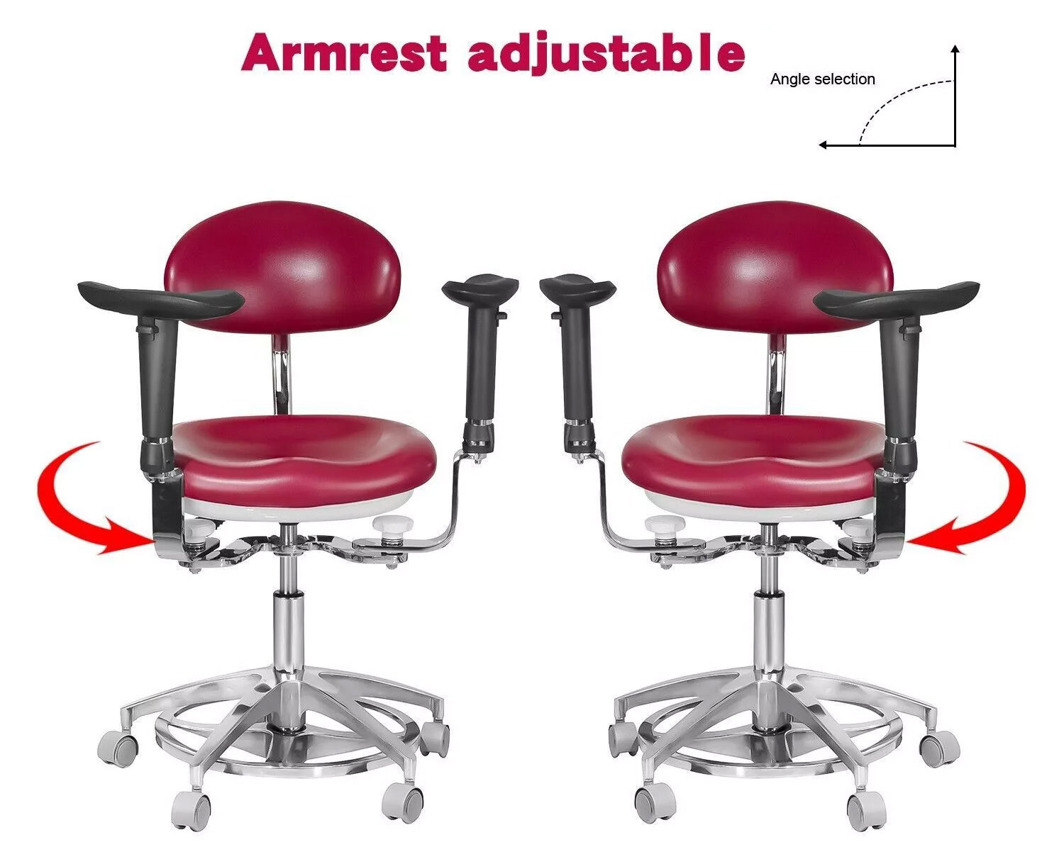 TYTC JKS 037 Dental Medical Microscope Stool Surgeon Chair with Armrest